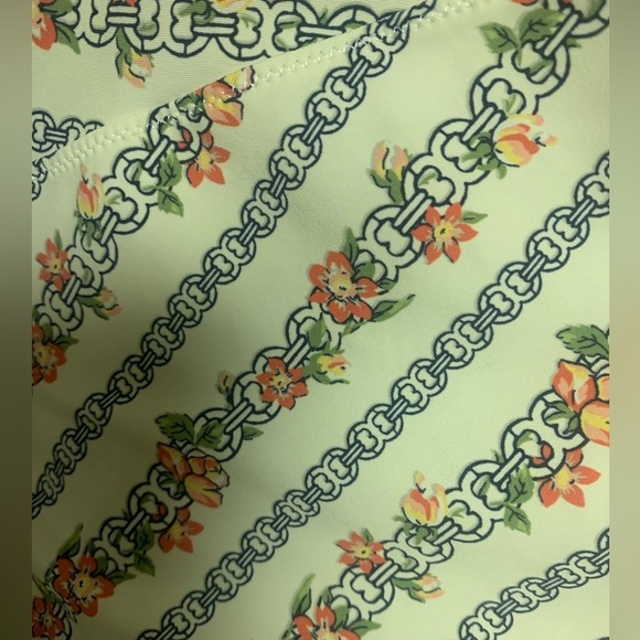 Tory Burch Gemini Link Rose Print Ruffled Surf Shirt - Picture 3 of 5